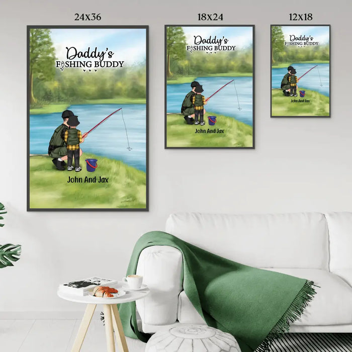 Daddy's Fishing Buddy - Father's Day Personalized Gifts Custom Go
