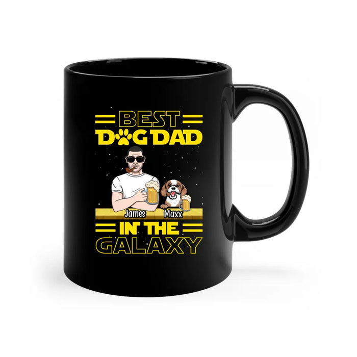 Best Dog Dad in the Galaxy - Father's Day Personalized Gifts Custom Dog Mug for Dog Dad, Dog Lovers