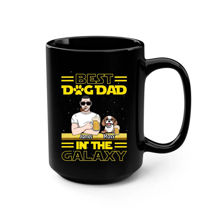 Best Dog Dad in the Galaxy - Father's Day Personalized Gifts Custom Dog Mug for Dog Dad, Dog Lovers