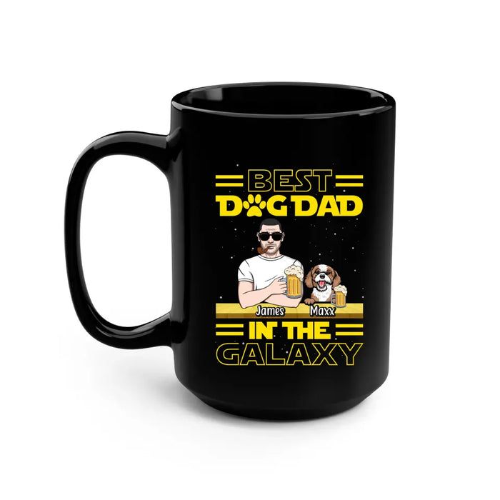 Best Dog Dad in the Galaxy - Father's Day Personalized Gifts Custom Dog Mug for Dog Dad, Dog Lovers