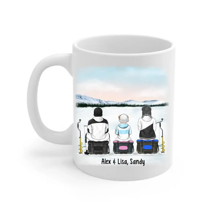 Ice Fishing Partners for Life - Personalized Gifts Custom Ice Fishing Mug for Family, Ice Fishing Lovers