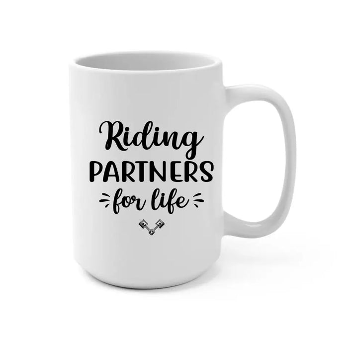 Riding Partners for Life Father & Son Daughter - Personalized Gifts Custom Motor Mug for Dad, Motor Lovers