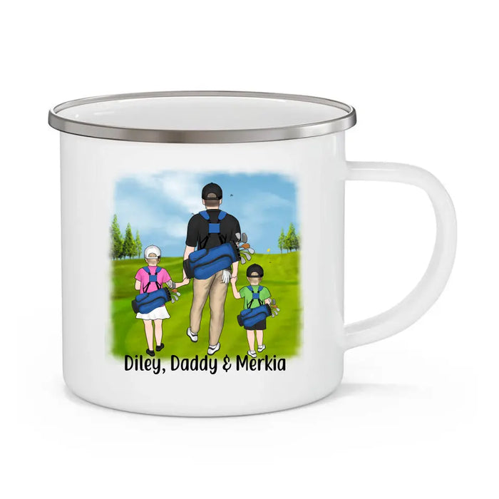 Golf Partners for Life - Personalized Gifts Custom Golf Enamel Mug for Family, Golf Lovers