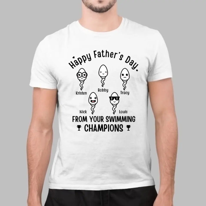 Happy Father's Day - Personalized Gifts Custom Swimming Shirt for Dad