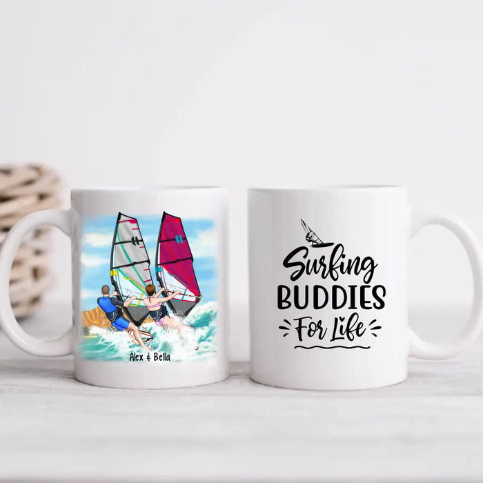 Surfing Buddies for Life - Personalized Gifts Custom Surfing Mug for Friends for Couples, Surfing Lovers