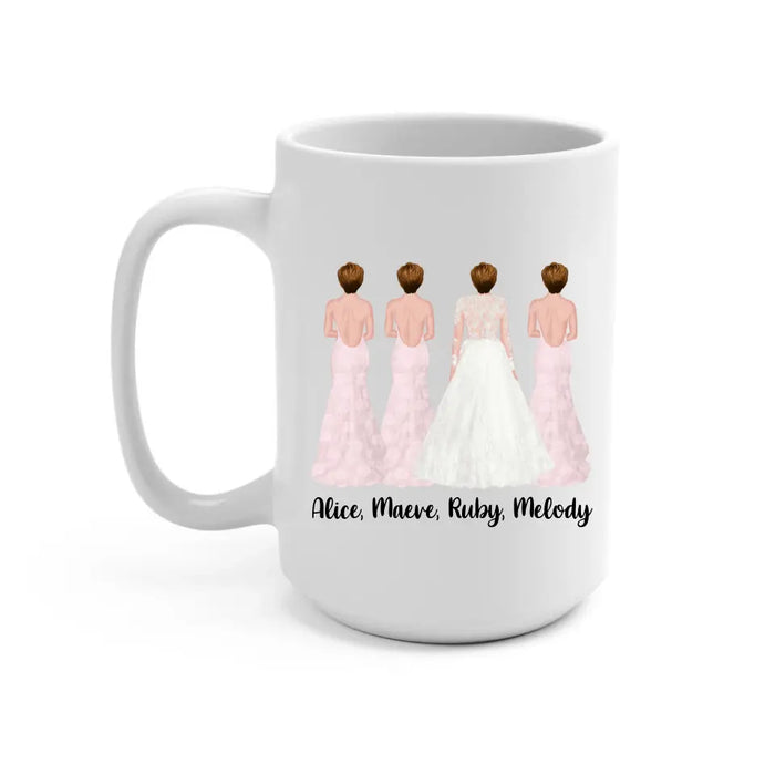 Bridesmaid For A Day Best Friends For Life - Personalized Gifts Custom Bridesmaid Mug, Maid of Honor Gifts, Bridesmaid Gift