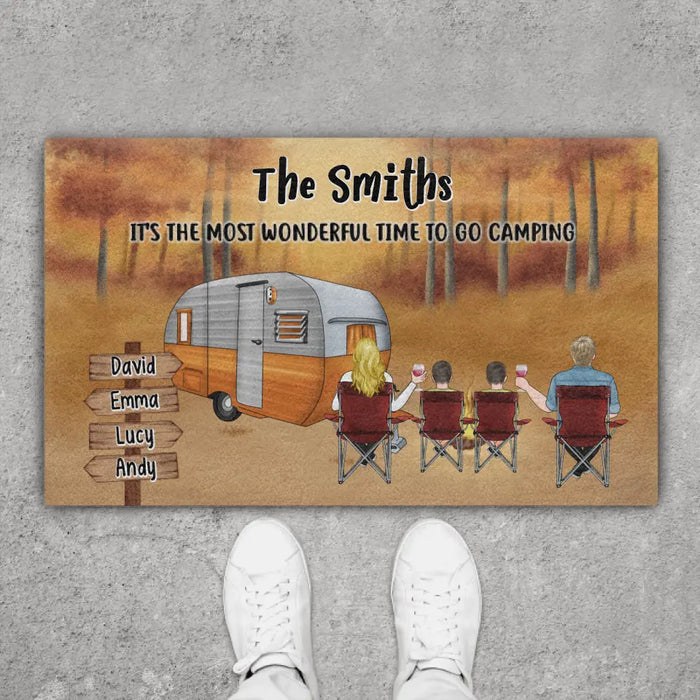 It's the Most Wonderful Time to Go Camping - Personalized Gifts Custom Camping Doormat for Family, Camping Lovers