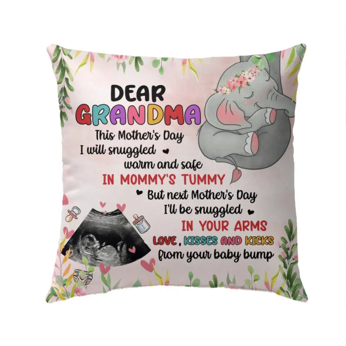 Next Mother's Day I'll Be Snuggled in Your Arms - Personalized Gifts Custom Pillow for Mom