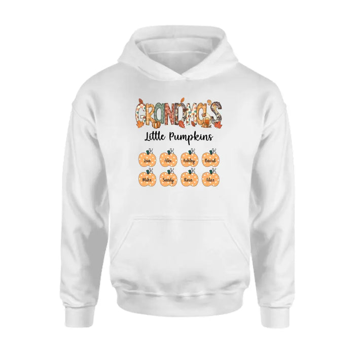 Grandma's Little Pumpkins - Personalized Gifts Custom Pumpkin Shirt for Nana Grandma