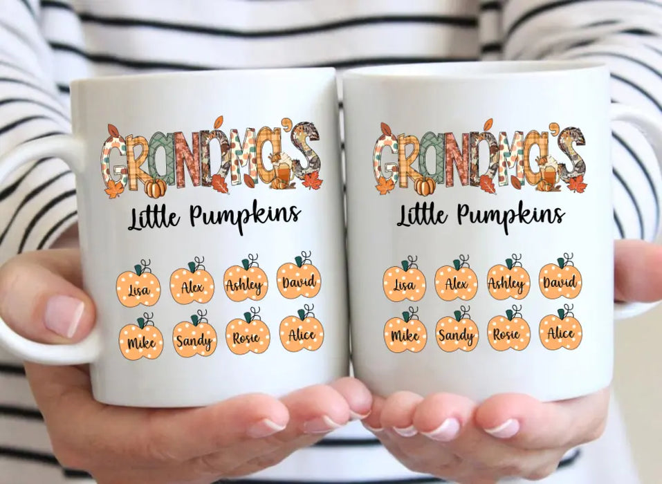 Grandma's Little Pumpkins - Personalized Gifts Custom Mug for Nana, Grandma