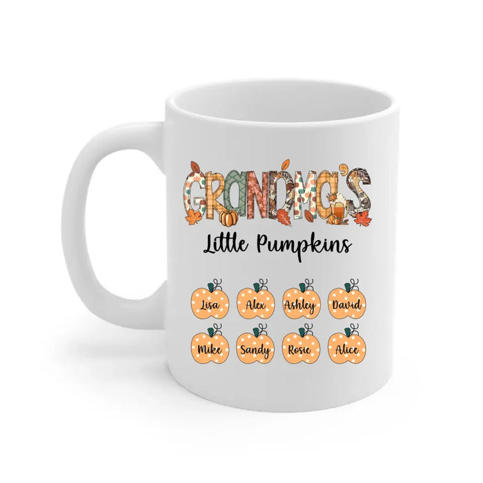 Grandma's Little Pumpkins - Personalized Gifts Custom Mug for Nana, Grandma