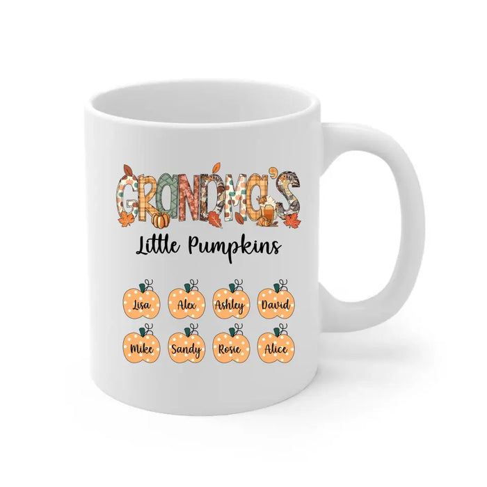 Grandma's Little Pumpkins - Personalized Gifts Custom Mug for Nana, Grandma