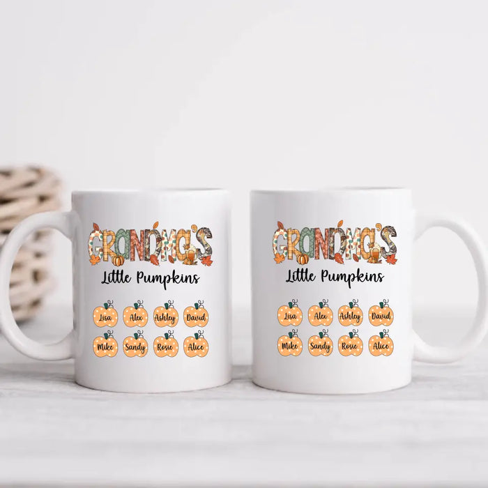 Grandma's Little Pumpkins - Personalized Gifts Custom Mug for Nana, Grandma