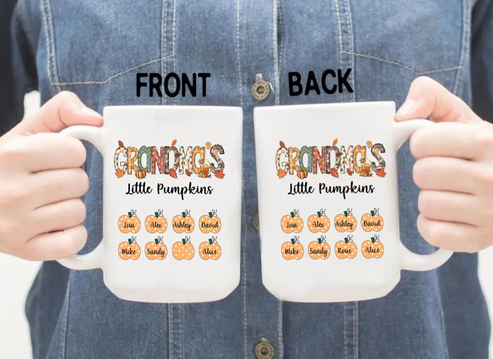 Grandma's Little Pumpkins - Personalized Gifts Custom Mug for Nana, Grandma