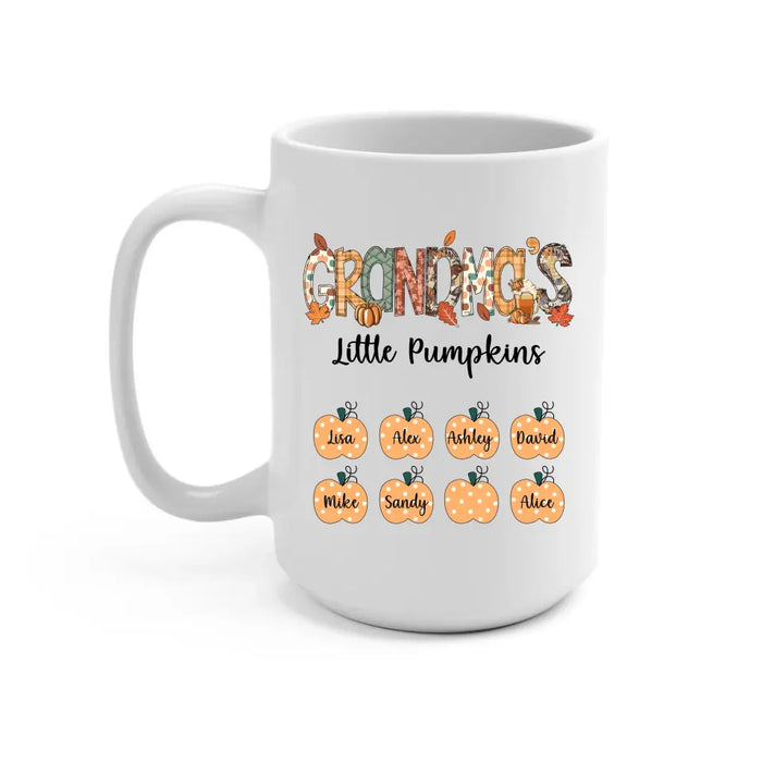 Grandma's Little Pumpkins - Personalized Gifts Custom Mug for Nana, Grandma