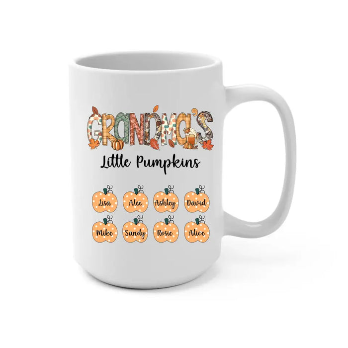 Grandma's Little Pumpkins - Personalized Gifts Custom Mug for Nana, Grandma