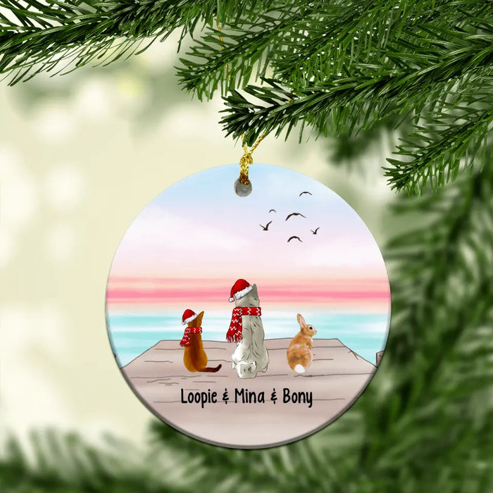 Personalized Ornament, Up To Five Pets, Gift For Christmas