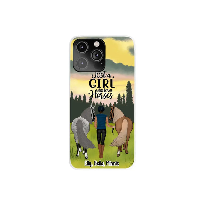 Just A Girl Who Loves Horse - Personalized Phone Case For Her, Him, Horse Lovers