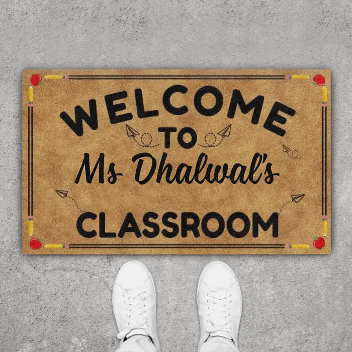 Welcome to Classroom - Personalized Gifts Custom Doormat for Teachers