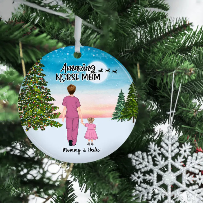 Amazing Nurse Mom - Personalized Gifts Custom Nurse Ornament For Mom, Nurse Gifts