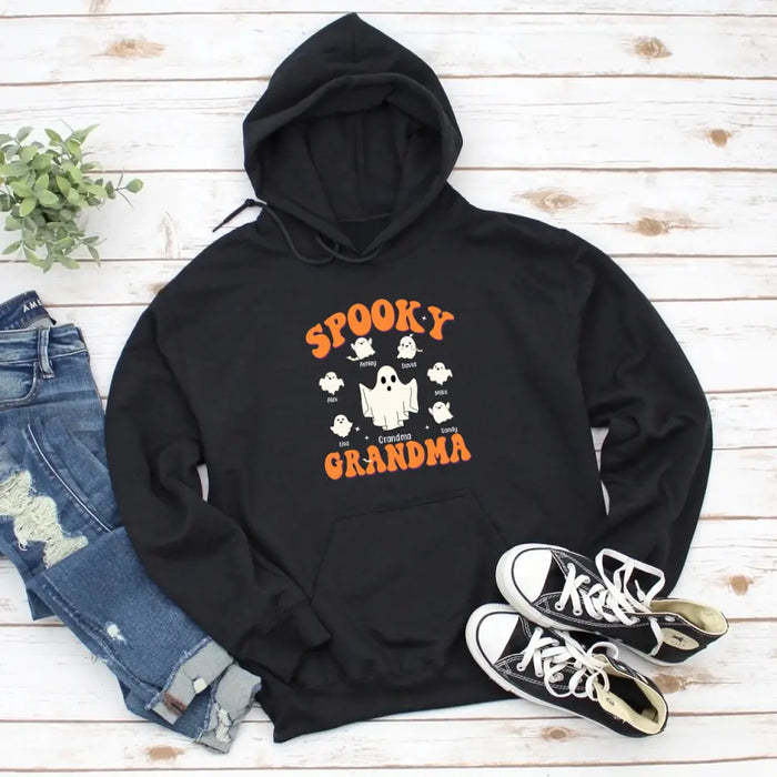 Spooky Grandma - Personalized Gifts Custom Halloween Shirt For Grandma, Nana