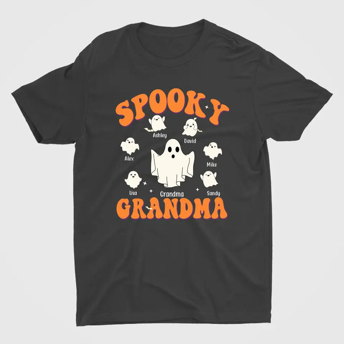 Spooky Grandma - Personalized Gifts Custom Halloween Shirt For Grandma, Nana