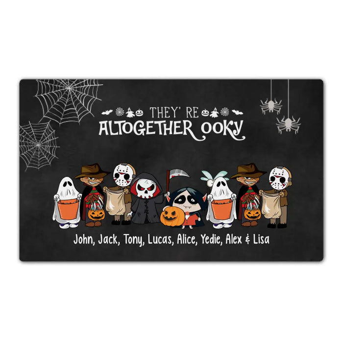 They're Altogether Ooky - Personalized Gifts Custom Halloween Doormat For Family