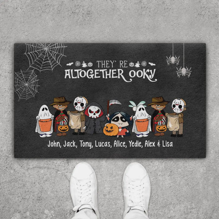 They're Altogether Ooky - Personalized Gifts Custom Halloween Doormat For Family