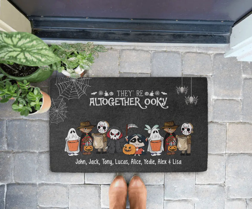 They're Altogether Ooky - Personalized Gifts Custom Halloween Doormat For Family