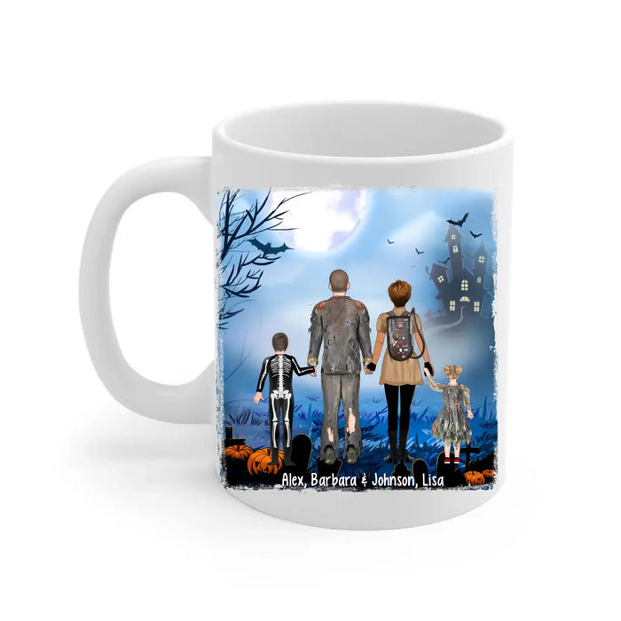 We're Creepy We're Kooky Mysterious And Spooky All - Halloween Personalized Gifts Custom Mug For Family