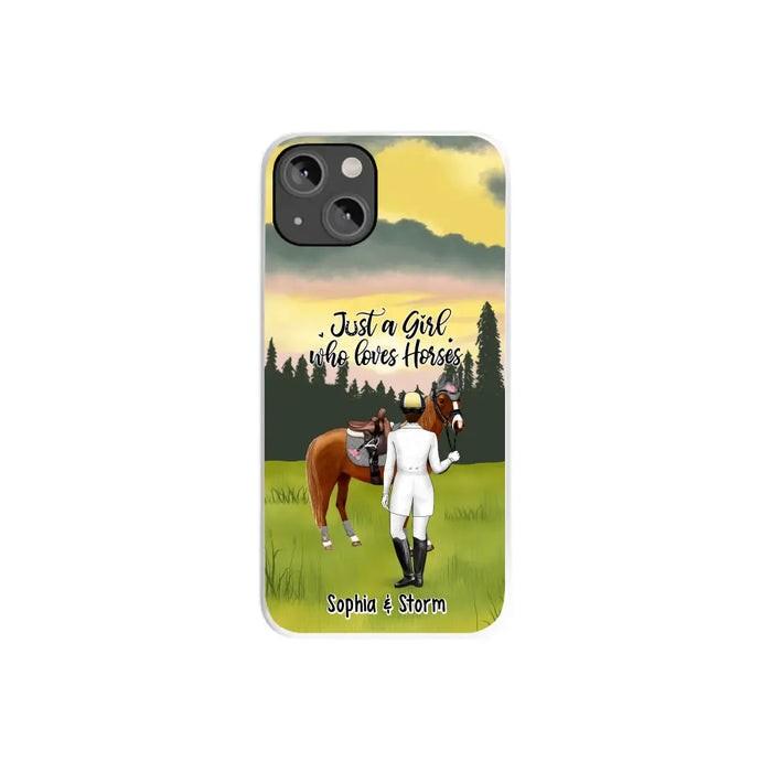 Just A Girl Who Loves Horses - Personalized Gifts Custom Horse Lovers Phone Case For Her, Horse Lovers
