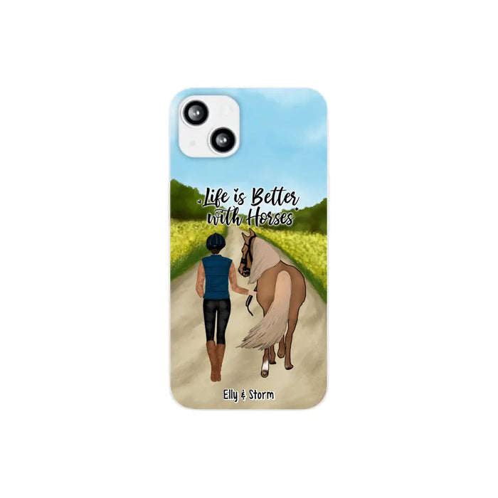 Life Is Better With Horses Lead Horse - Personalized Gifts Custom Horse Lovers Phone Case For Horse Lovers