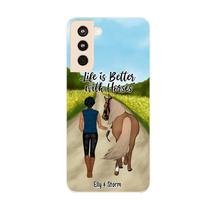 Life Is Better With Horses Lead Horse - Personalized Gifts Custom Horse Lovers Phone Case For Horse Lovers