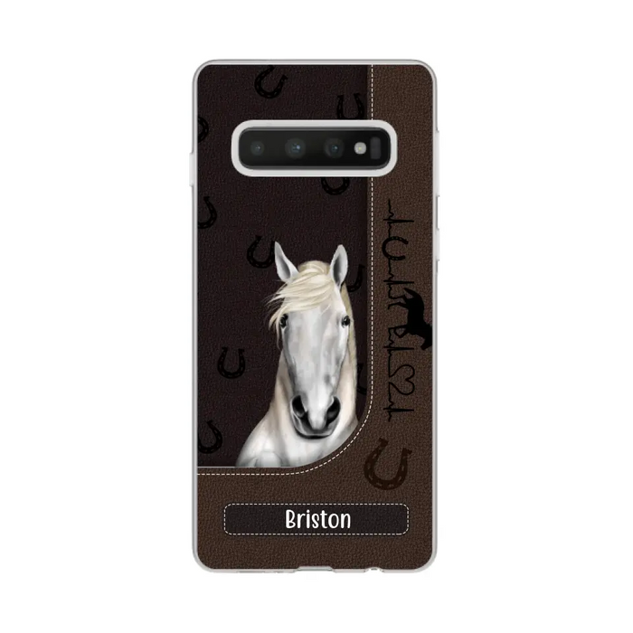 Personalized Gifts Custom Phone Case For Horse Lovers, Horse Heartbeat