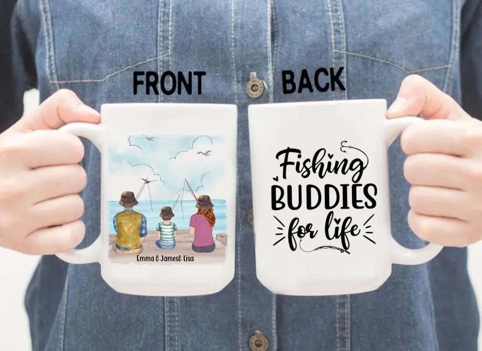 Fishing Partners For Life - Personalized Gifts Custom Fishing Lovers Mug For Family For Couples, Fishing Lovers