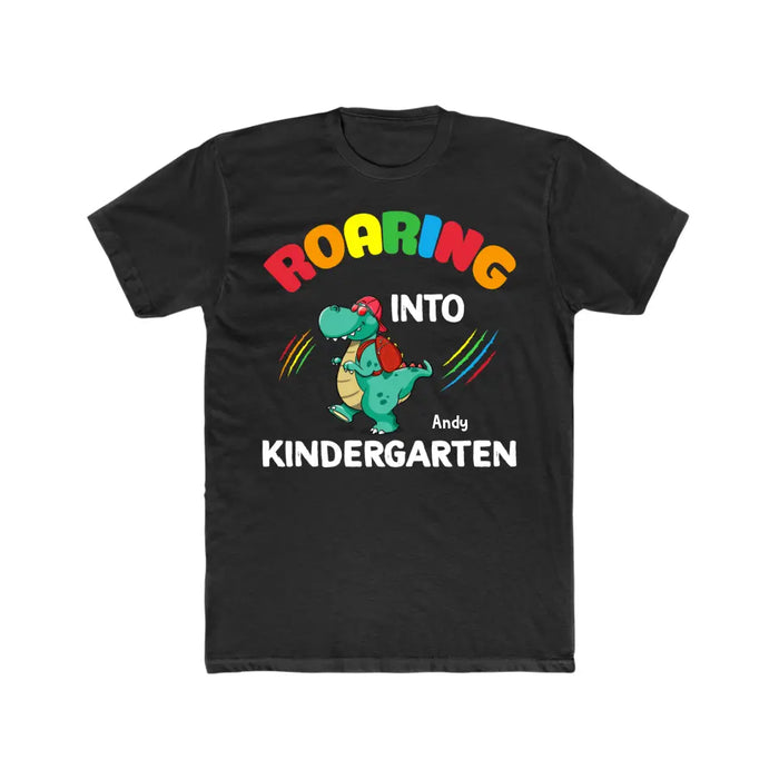 Personalized Shirt, Roaring Into Kindergarten, Back To School Gifts For Kindergarten Students