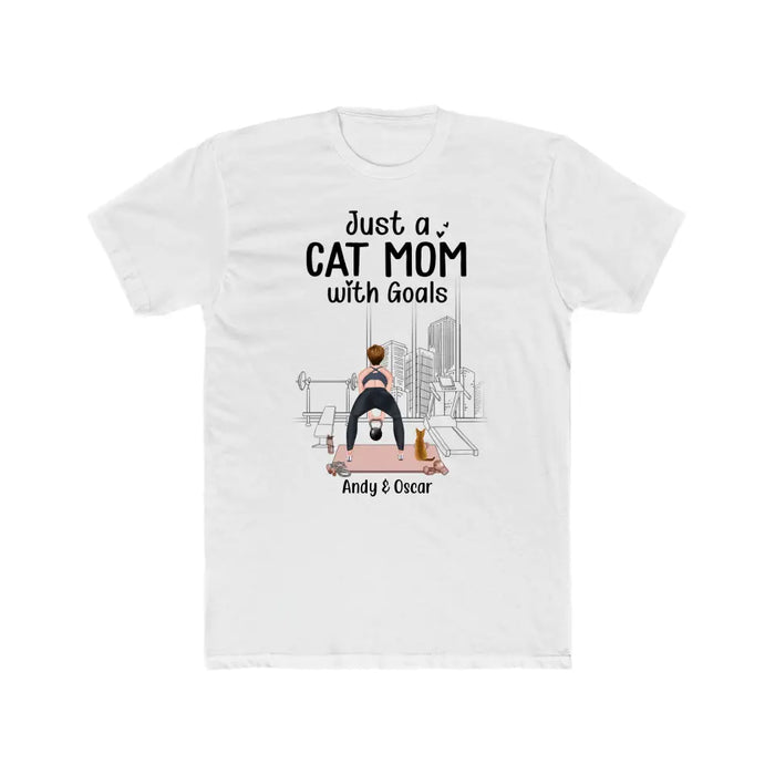 Personalized Shirt, Gym Woman With Cats, Gift For Fitness Lovers