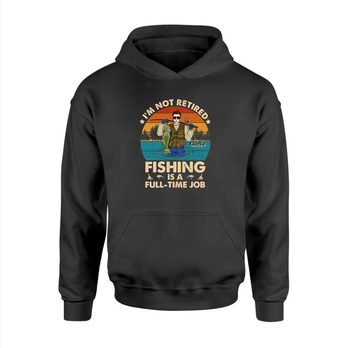 Personalized Shirt, Fishing Old Man I'm Not Retired Gifts for Fishing Lovers