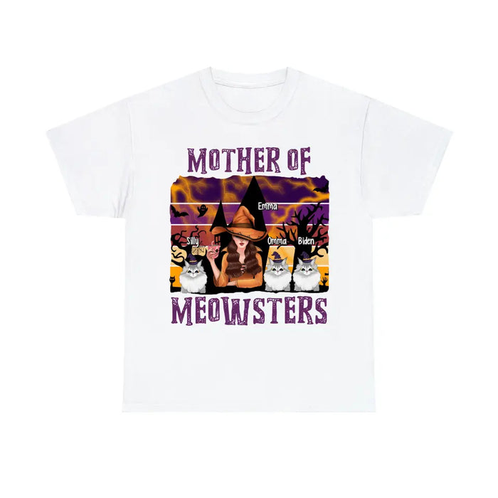 Mother Of Meowsters - Halloween Personalized Gifts Custom Cat Shirt For Cat Mom, Cat Lovers