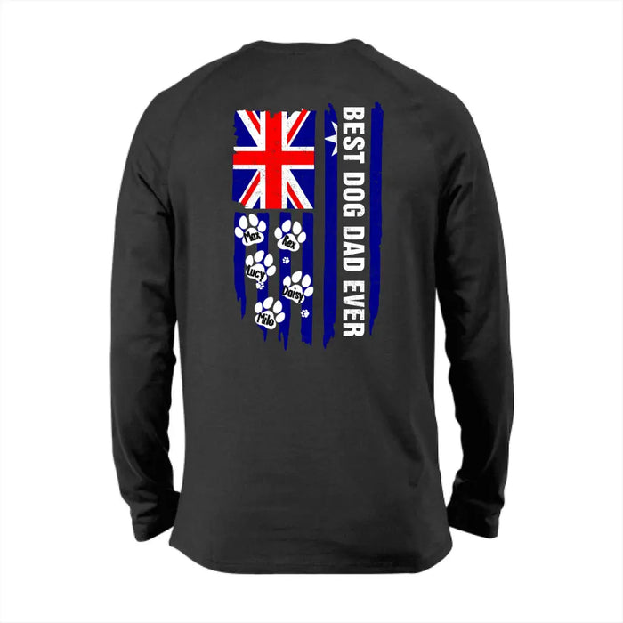 Best Dog Dad Ever Australian Flag - Personalized Gifts Custom Dog Shirt For Dog Dad, Dog Lovers