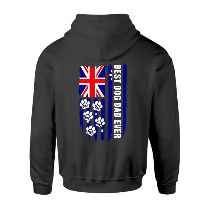 Best Dog Dad Ever Australian Flag - Personalized Gifts Custom Dog Shirt For Dog Dad, Dog Lovers