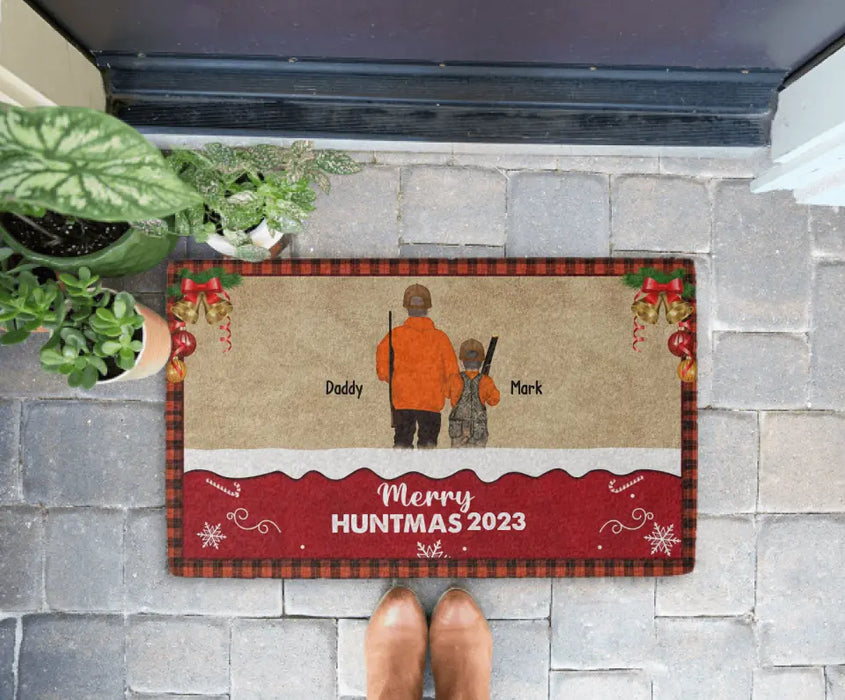 Merry Huntmas 2023 - Personalized Gifts Custom Hunting Doormat For Family, Hunting Lovers