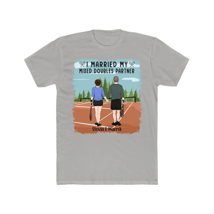 Personalized Shirt, I Married My Mixed Doubles Partner, Gifts For Tennis Couple