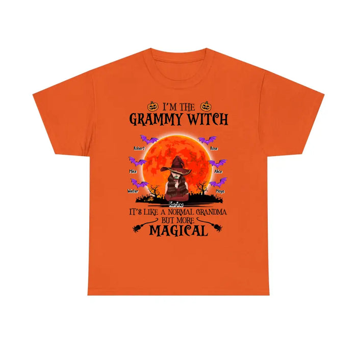 I'm The Grammy Witch It's Like A Normal Grandma But More Magical - Personalized Halloween Gifts Custom Shirt For Grandma Nana
