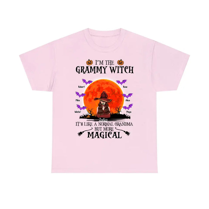 I'm The Grammy Witch It's Like A Normal Grandma But More Magical - Personalized Halloween Gifts Custom Shirt For Grandma Nana