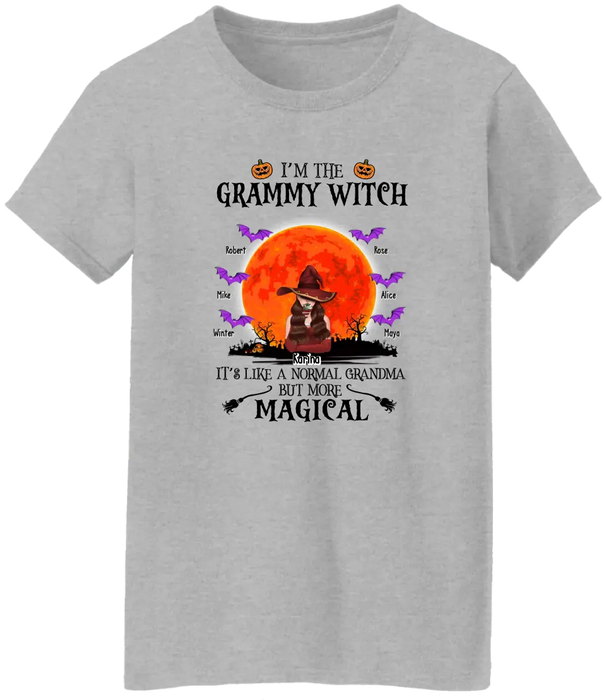 I'm The Grammy Witch It's Like A Normal Grandma But More Magical - Personalized Halloween Gifts Custom Shirt For Grandma Nana