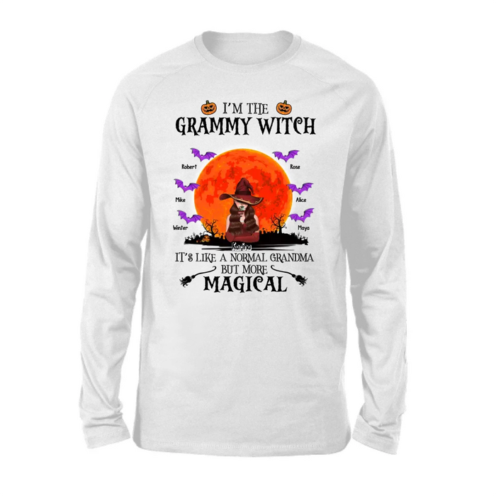 I'm The Grammy Witch It's Like A Normal Grandma But More Magical - Personalized Halloween Gifts Custom Shirt For Grandma Nana