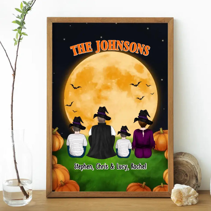 Personalized Family Portrait Poster Custom Halloween Gift For The Whole Family