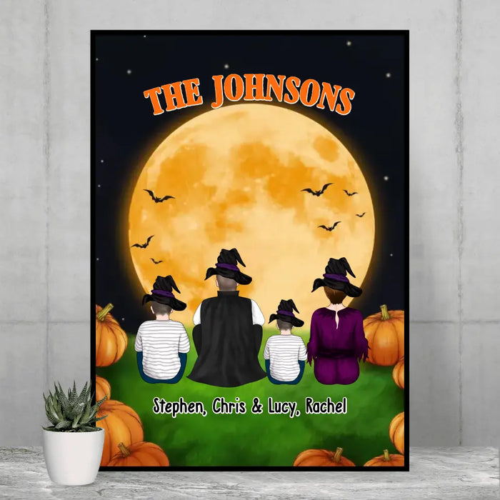 Personalized Family Portrait Poster Custom Halloween Gift For The Whole Family