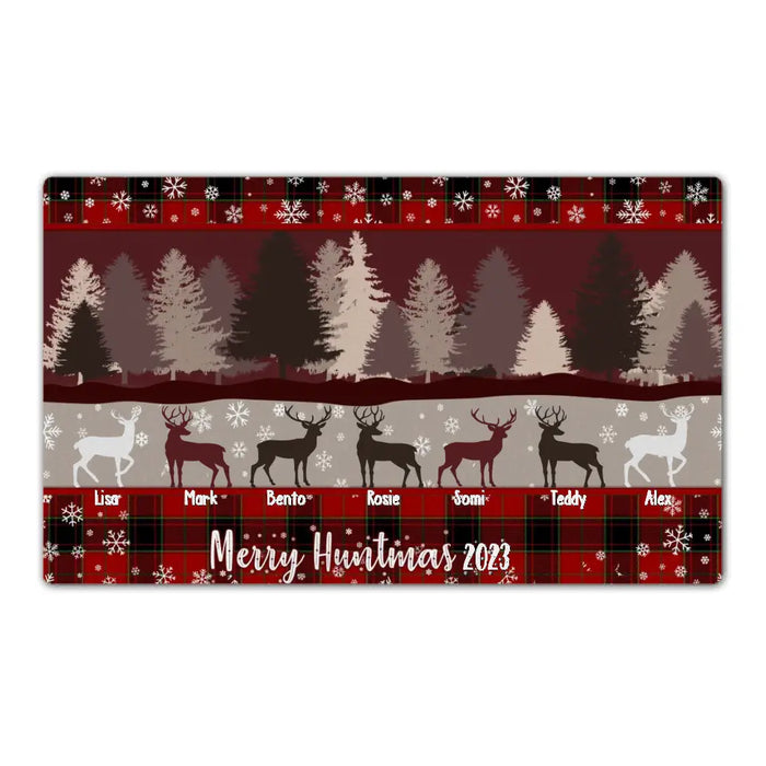 Merry Huntmas 2023- Christmas Gifts Hunting Doormat for Family, Hunting Lovers